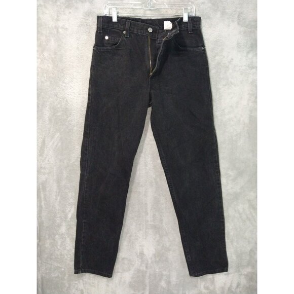 Vintage Levis 550 Jeans Mens 32x32 Black Relaxed Tapered Orange Tab Made in USA - Picture 1 of 9